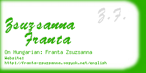 zsuzsanna franta business card